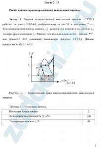 Паровая компрессионная холодильная машина (ПКХМ) работает по циклу 1-2-3-4-1, изображенному на рис.3.1 в диаграмме T-s. Холодопроизводительность машины Q0, температура кипения в испарителе tи, температура конденсации tk. Рабочее тело (холодильный агент) – аммиак NH3 или фреон-12  (имеющий химическую формулу CF2Cl2