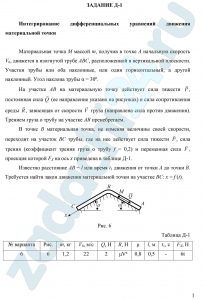 Интегрирование дифференциальных уравнений движения материальной точки Московский Политех